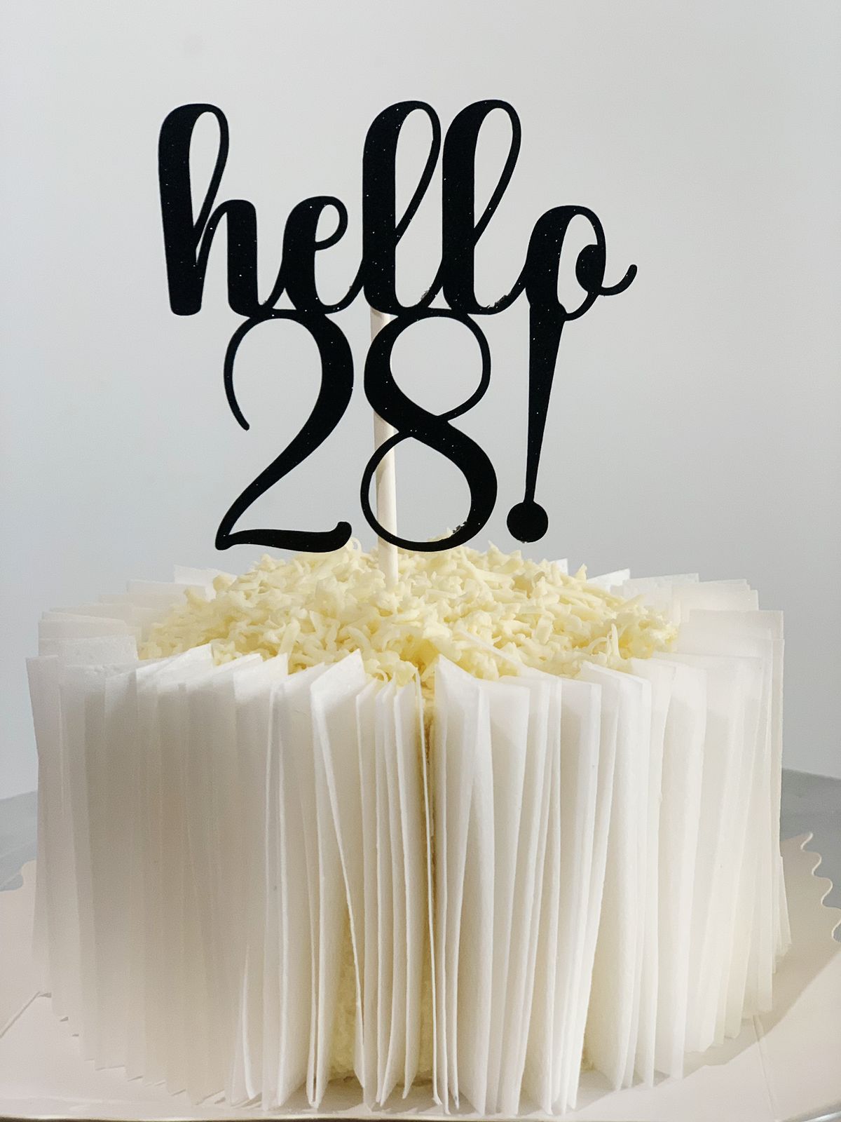 Bento Cake - hello 28! (pleat cake design)
