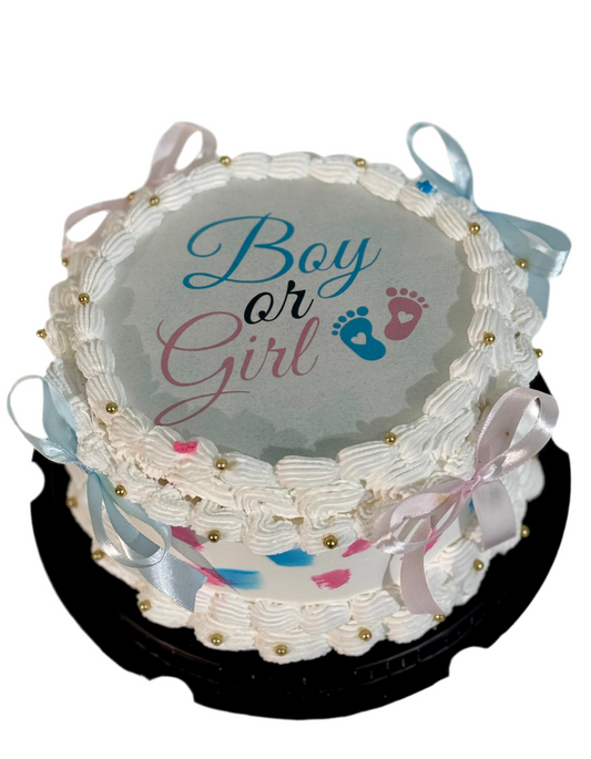 Burnaway Cake - Gender Reveal