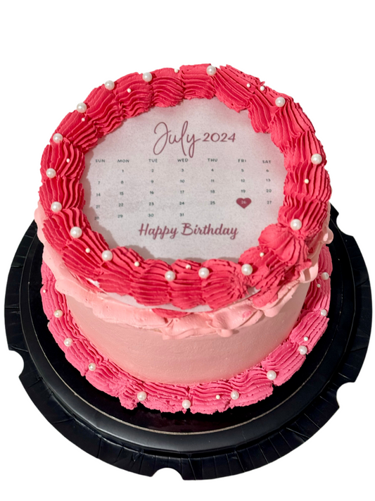 Burnaway Cake - Pearl Rose Blossom