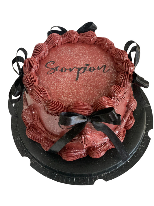 Ribbon and Glitter Vintage Cake
