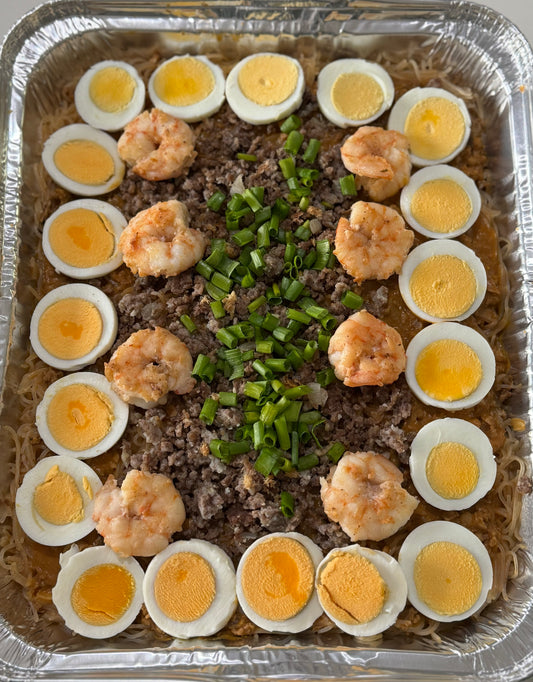 Pancit Palabok/Malabon (Beef and Shrimp)