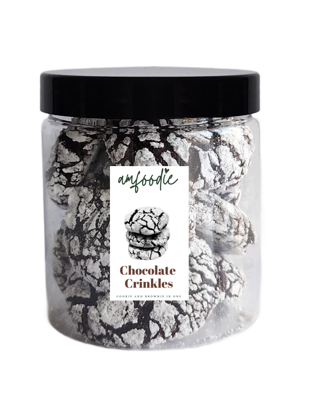 Chocolate Crinkles in a Jar - 8 Pcs