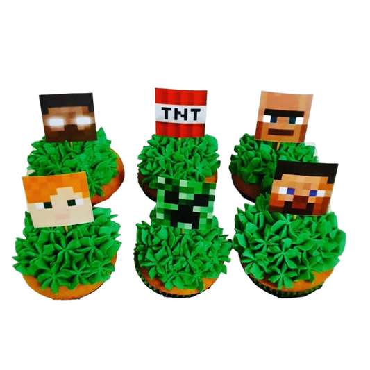 Minecraft Cupcakes - 6 Pcs