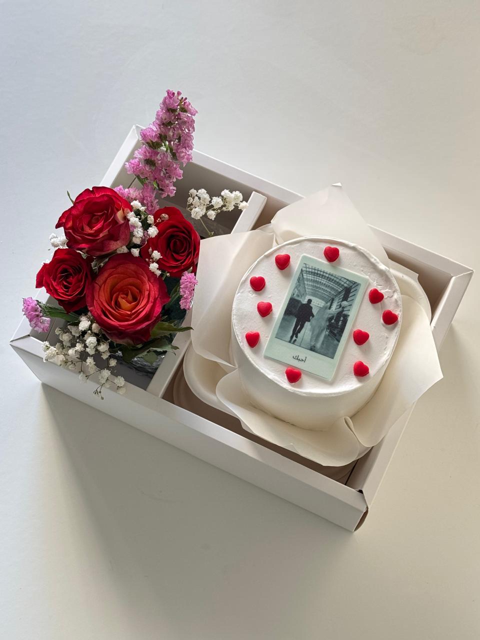 Flower Cake Box Polaroid Image