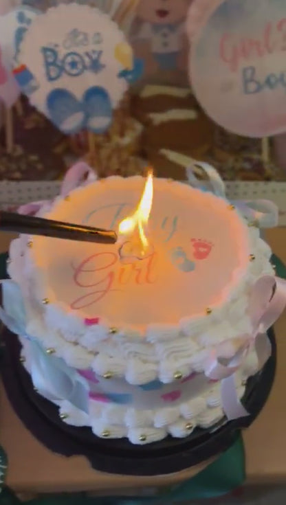 Burnaway Cake - Gender Reveal