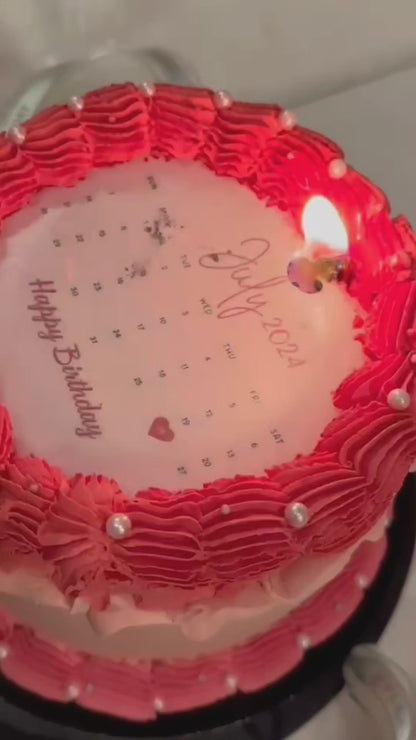 Burnaway Cake - Pearl Rose Blossom